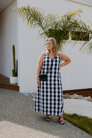 Slip Dress - B/W Check