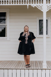 Beau Dress - Black/Leopard