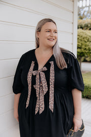 Beau Dress - Black/Leopard