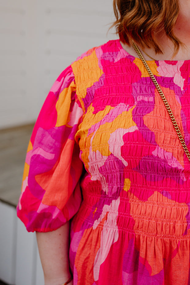 Liv Top - Pink & Yellow