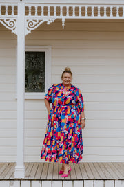 August Dress - Colourful Abstract