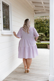 Eden Dress - Lilac/Pink check