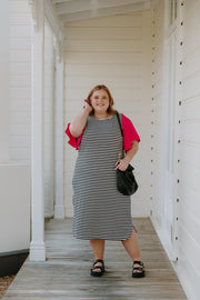 Belle Dress (Long) - Stripe