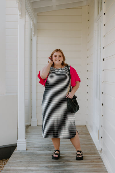 Belle Dress (Long) - Stripe