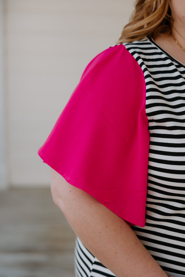Belle Dress (Long) - Stripe