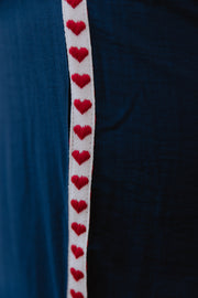 Barry Pants - Navy/Red Heart