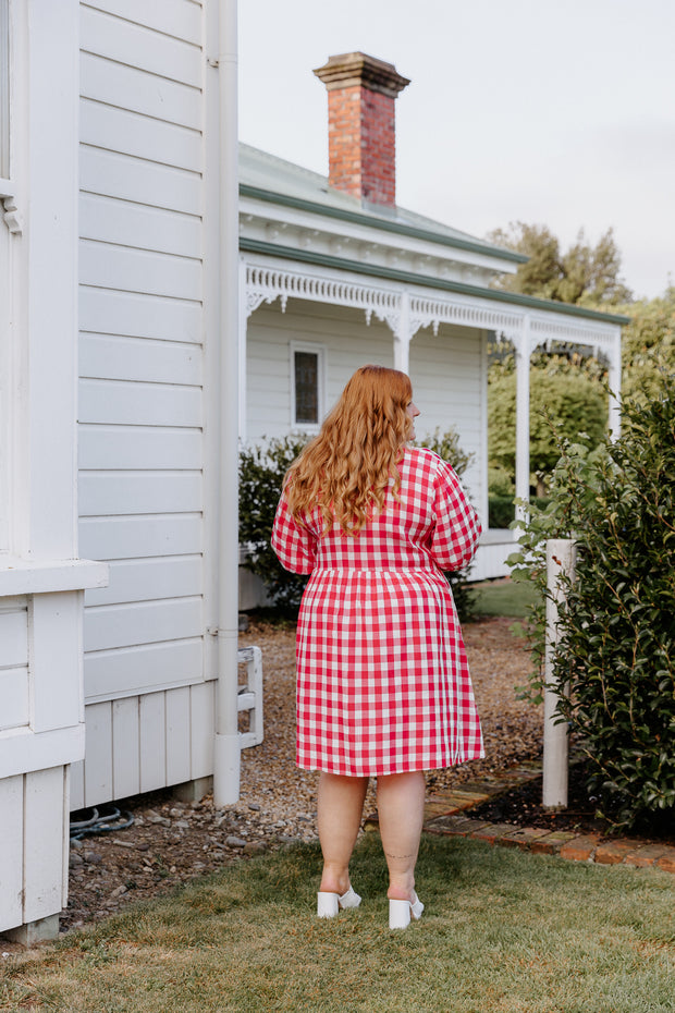 Romy Dress - Red & White Check