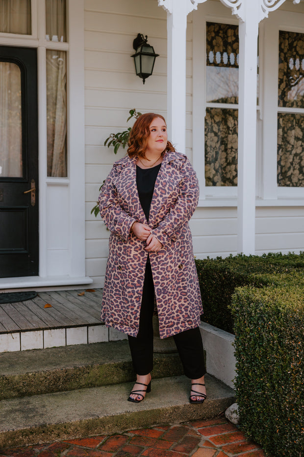 Summer Linen Trench - Leopard