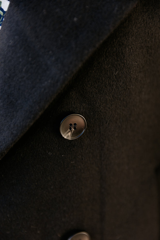 Wool Long Coat - Black