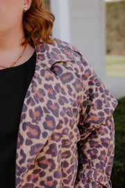 Summer Linen Trench - Leopard