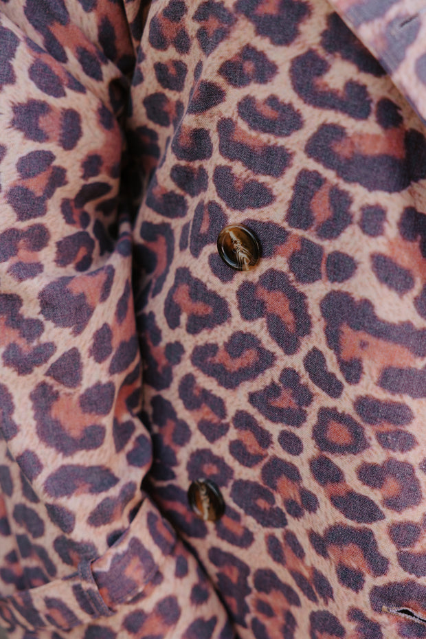 Summer Linen Trench - Leopard