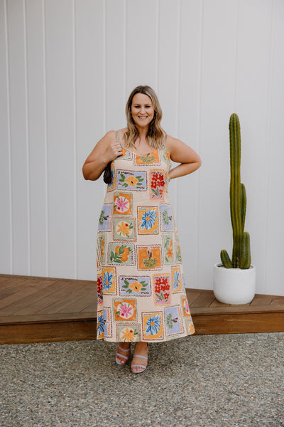 Slip Dress - Stamp Floral
