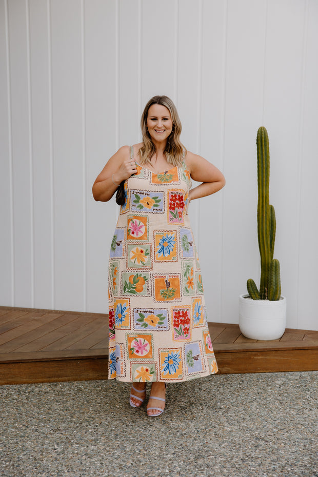 Slip Dress - Stamp Floral