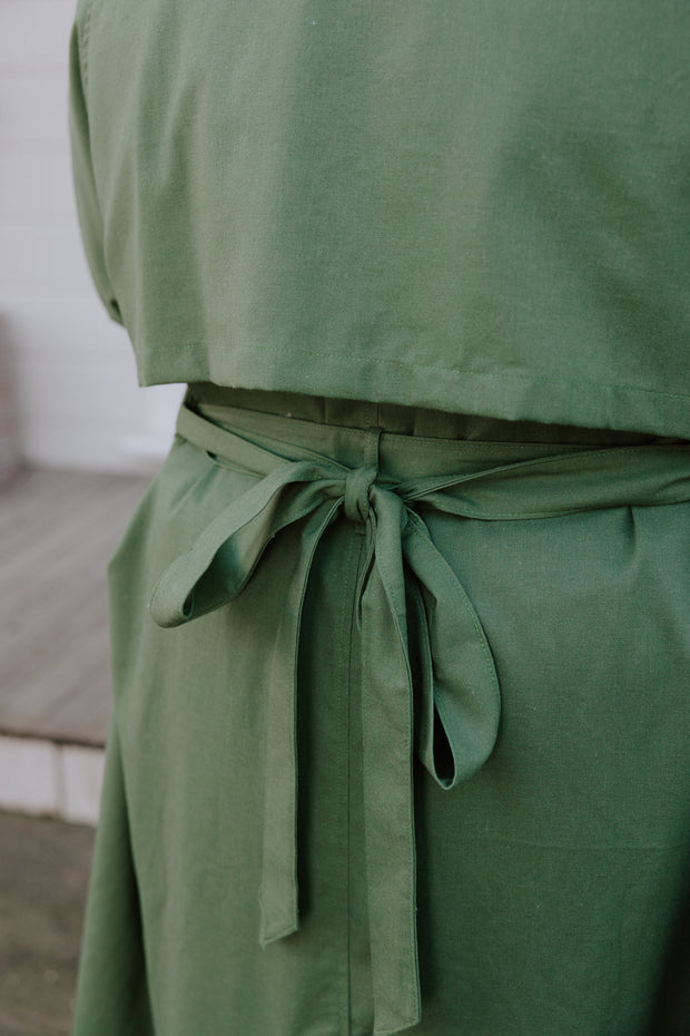 Summer Linen Trench - Olive