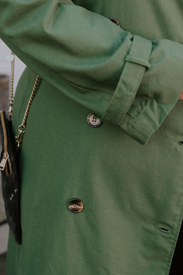Summer Linen Trench - Olive