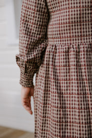 Logie Dress - Brown Check