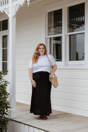 Bias Tie Skirt - Black