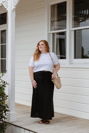 Bias Tie Skirt - Black