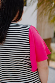 Belle Dress (Short) - Stripe