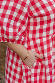 Romy Dress - Red & White Check