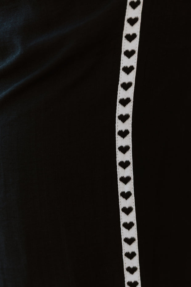 Barry Pants - Black/Black Heart ***Preorder 6-8wk***