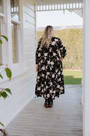 Logie Dress - B/W Floral