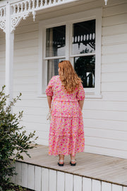 Cece Dress - Pink/Yellow Floral