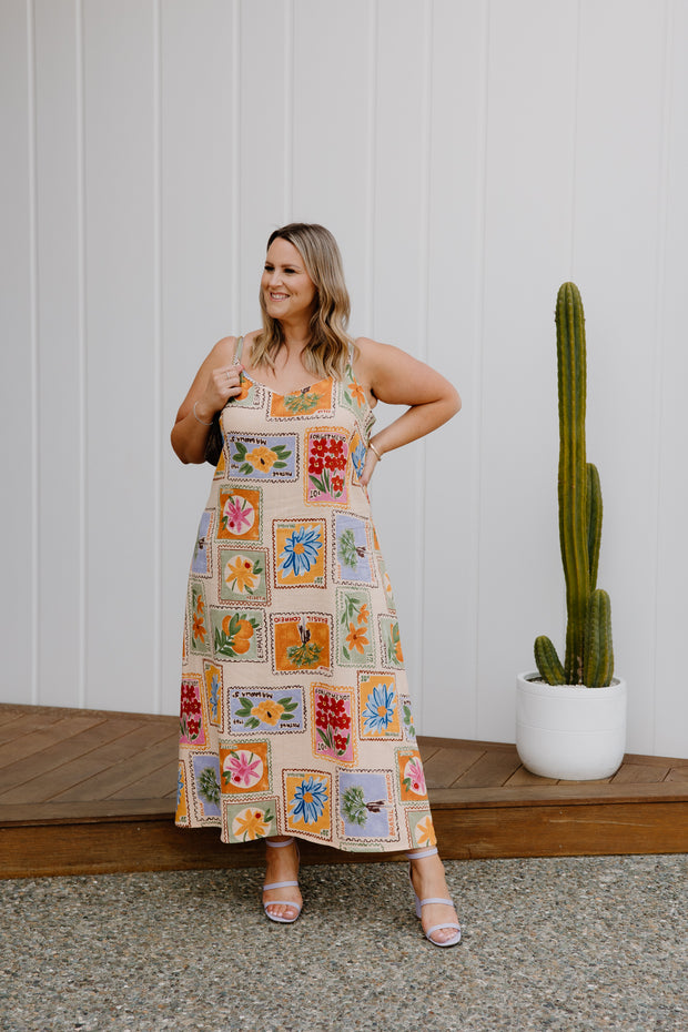 Slip Dress - Stamp Floral