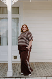 Baz Pants - Brown/Brown Heart