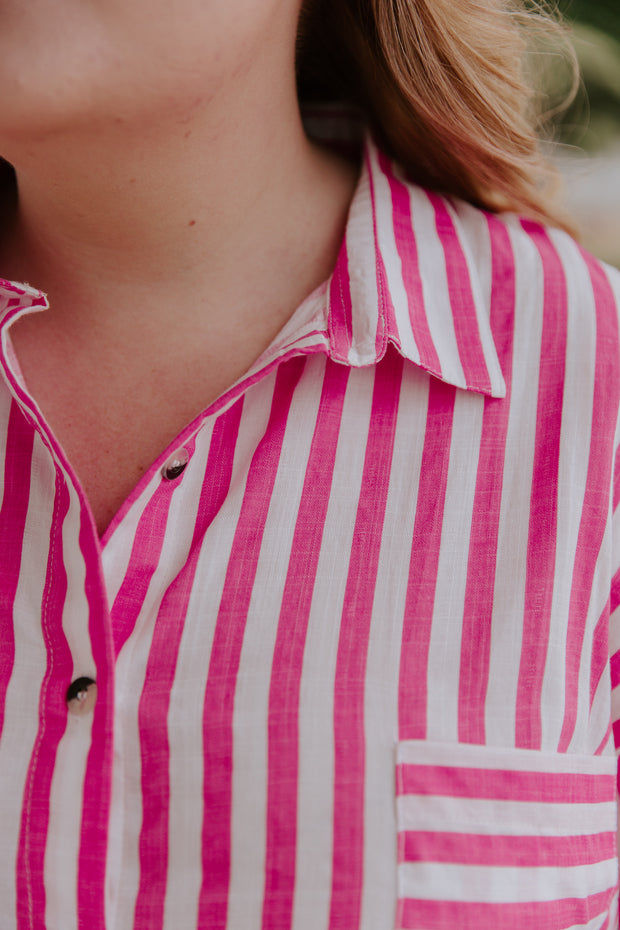Striped Shirt - Pink Stripe
