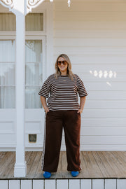 Baz Pants - Brown/Brown Heart