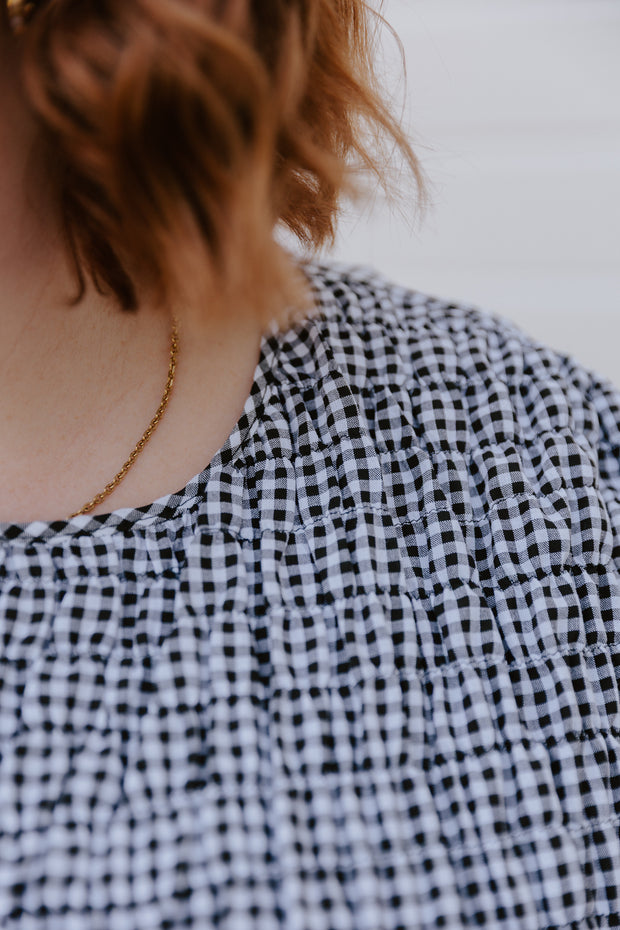 Logan Dress - B&W Check