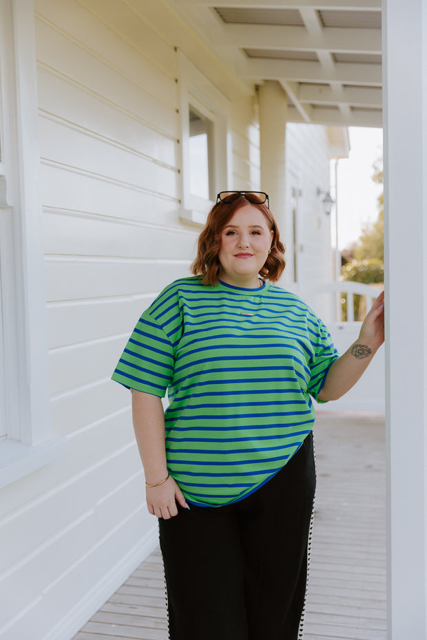 Oversized Tee - Green/Blue
