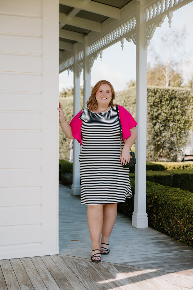 Belle Dress (Short) - Stripe