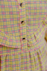 Albie Dress - Yellow/Pink Check