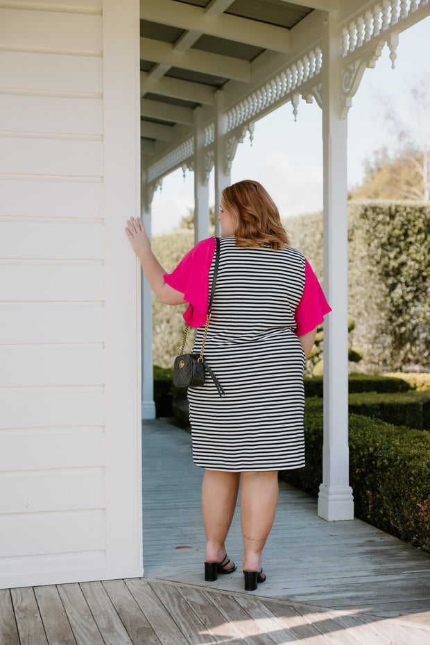 Belle Dress (Short) - Stripe