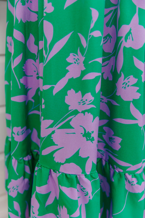 Maggie Dress - Lilac/Green Floral
