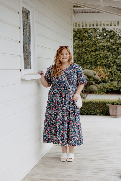 Mabel Dress - Navy Floral