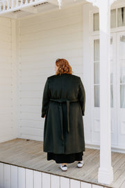 Wool Long Coat - Khaki