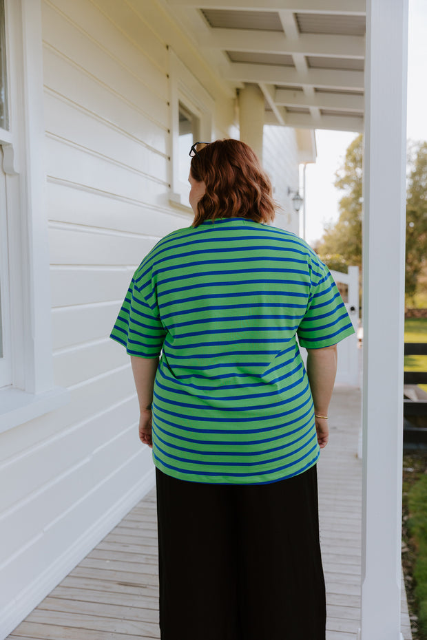 Oversized Tee - Green/Blue