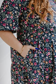 Mabel Dress - Navy Floral