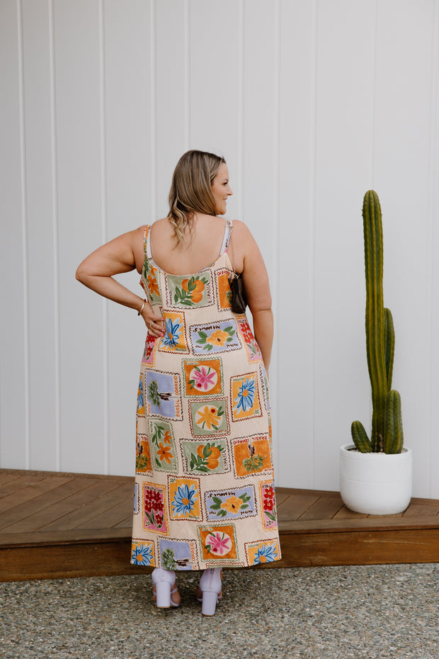 Slip Dress - Stamp Floral