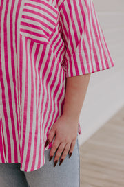 Striped Shirt - Pink Stripe