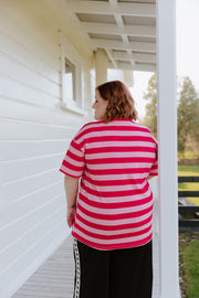 Oversized Tee - Red/Pink ***Preorder 6-8wk***