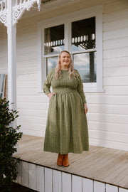 Logie Dress - Khaki Check