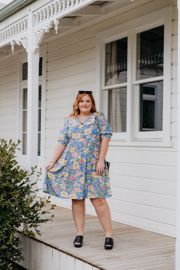 Asher Dress - Blue Floral