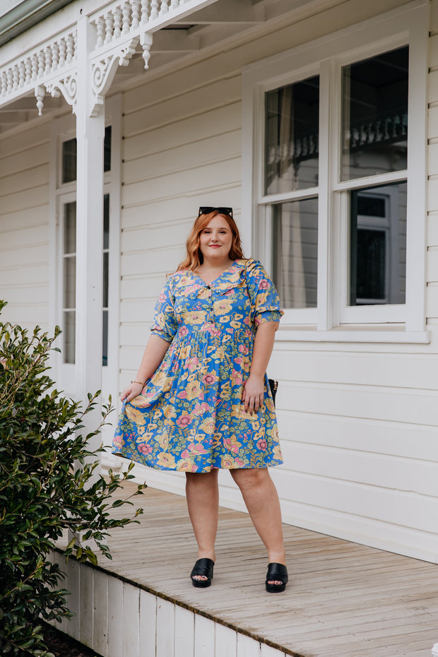 Asher Dress - Blue Floral