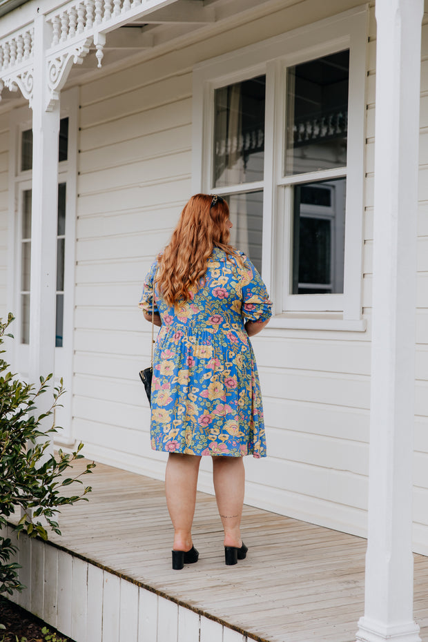 Asher Dress - Blue Floral