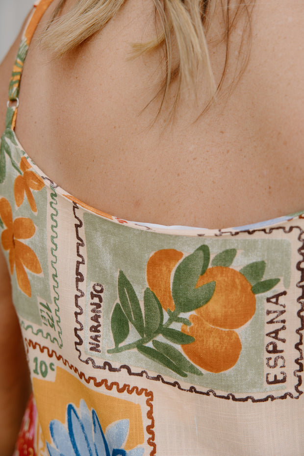 Slip Dress - Stamp Floral