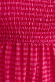 Vienna Dress - Red/Pink Check